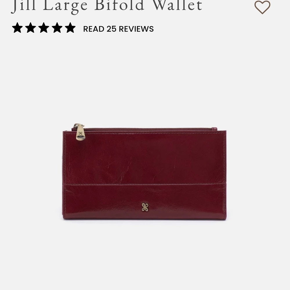 HOBO "Jill" Style Winterberry Large Bifold Wallet
